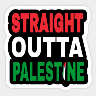 Straight Outta Palestine - Map - Back Sticker